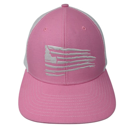 Richardson Snapback Trucker Hat Pink One Size Adjustable 6 Panel Mesh Back