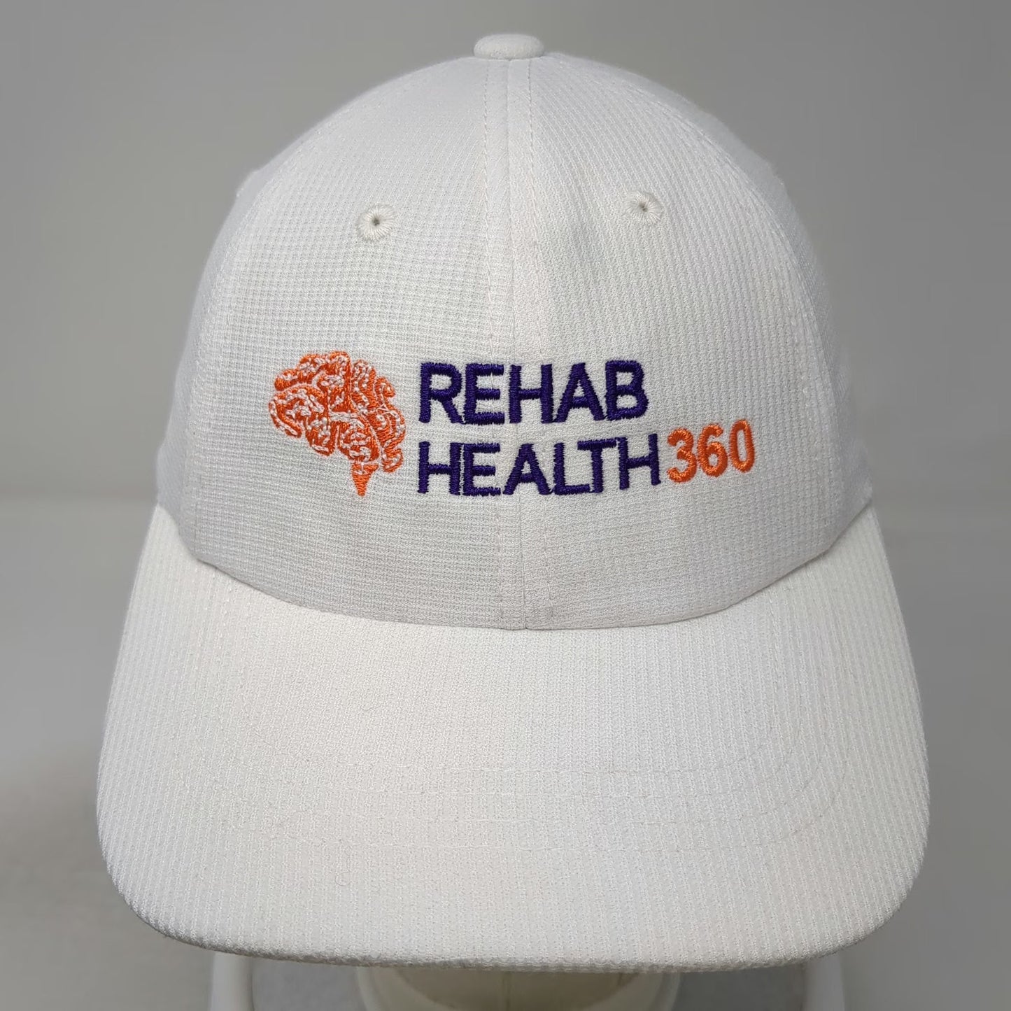Port Authority Baseball Cap White One Size Rehab Health 360 Logo Strapback Hat