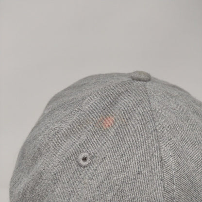 Roxy Strapback Hat Gray OSFA Adjustable Embroidered Solid Vent Holes