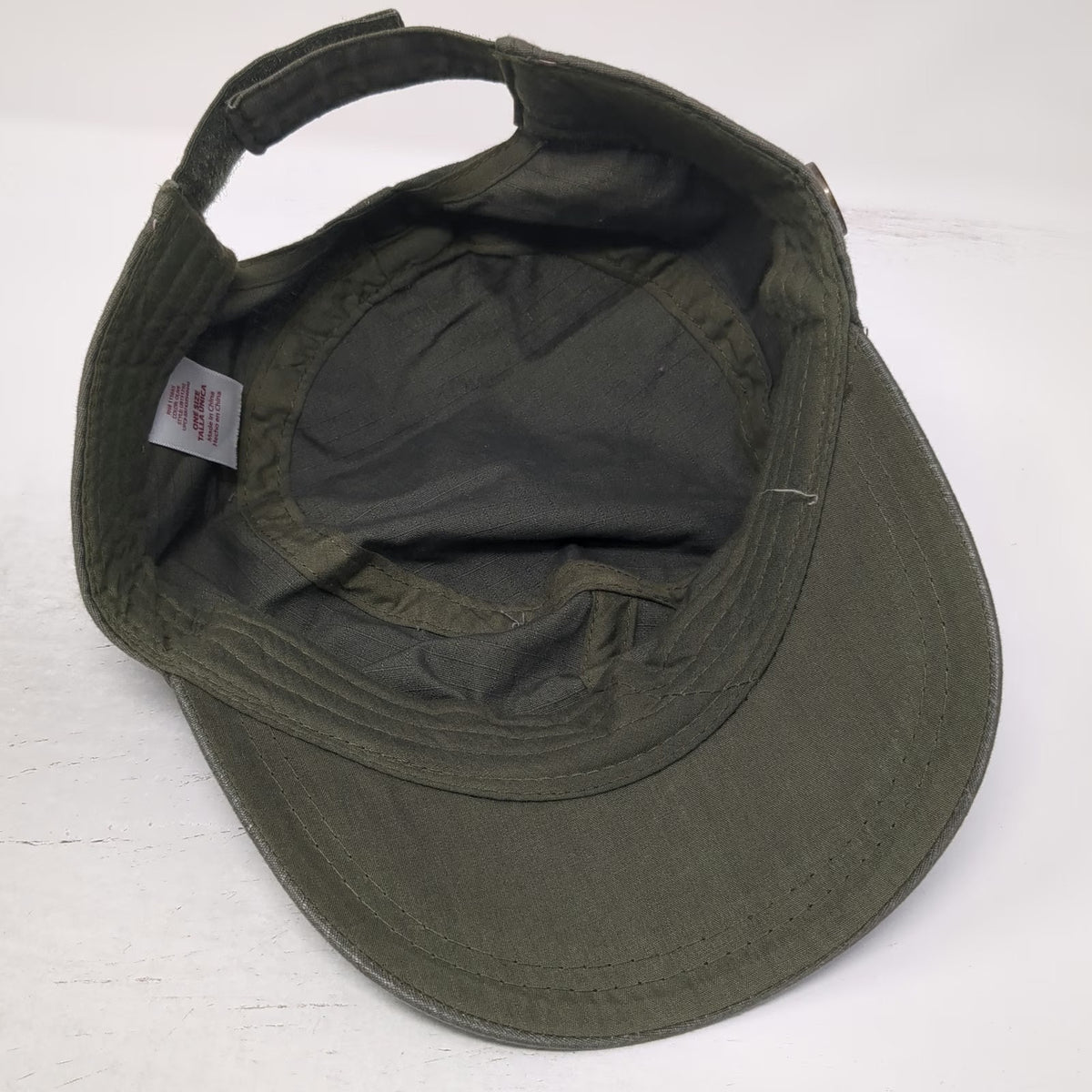 Urban Bound Army Cap Green One Size Strapback Military Style Cadet Hat