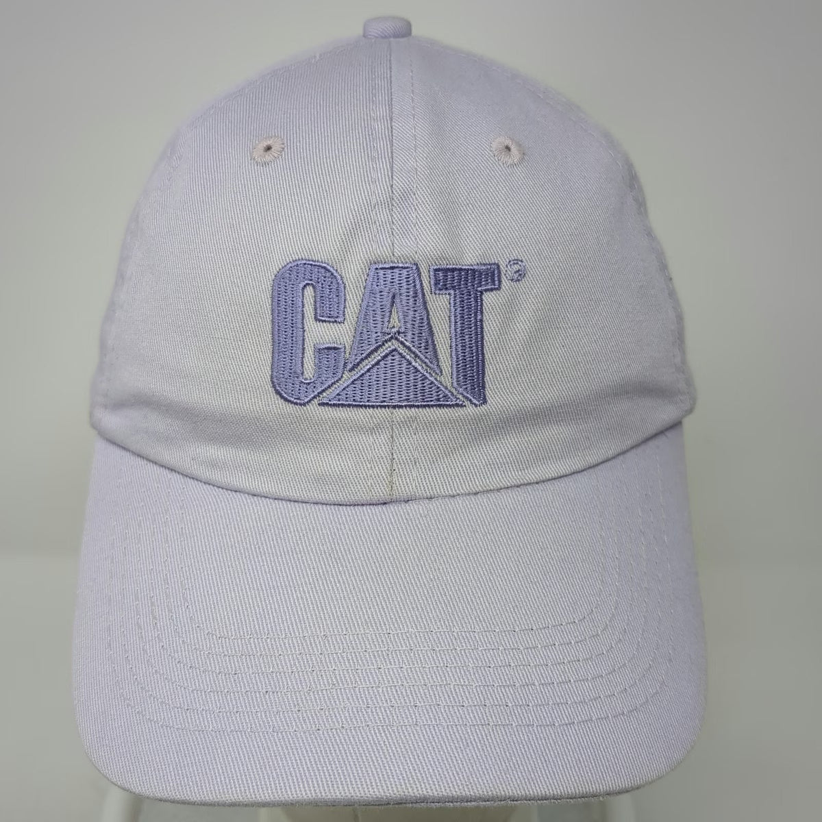 Caterpillar Baseball Cap Purple One Size Strapback Embroidered Logo Curved Hat