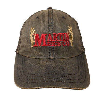 Martin Rice Co. Strapback Trucker Hat Brown One Size Mesh Back Paramount