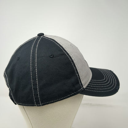 Otto Baseball Cap Black One Size Distressed Alpha Oil Gas Contrast Stitching Hat