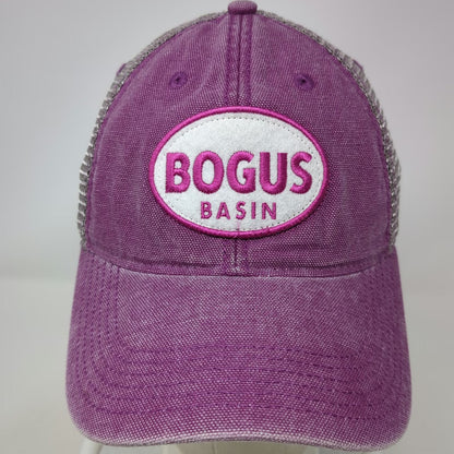 Legacy Trucker Hat Purple Gray Pink OSFM Mesh Snapback Bogus Basin Idaho Resort