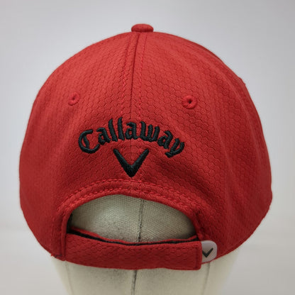 Callaway Baseball Cap Red One Size Big Bertha Golf Performance Strapback Hat