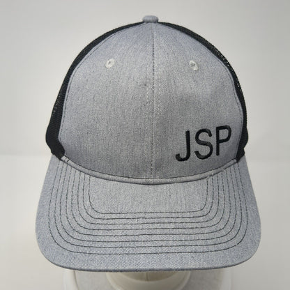 JSP Snapback Mesh Back Trucker Hat Gray One Size Port Authority 6 Panel