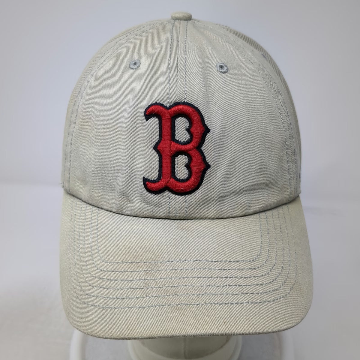 Boston Red Sox MLB '47 Baseball Cap Beige M Fitted Hat Green Underbrim Logo