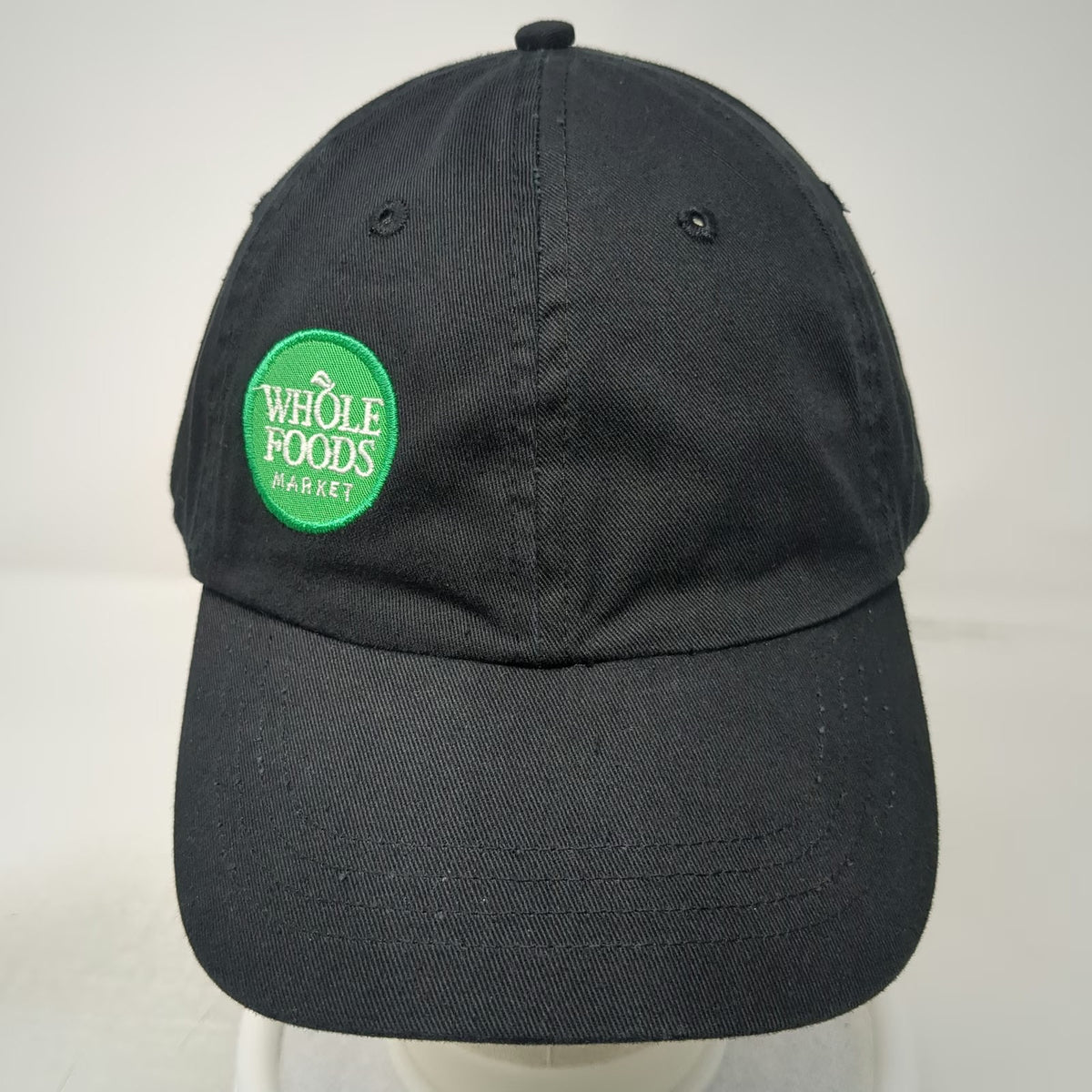 KC Whole Foods Market Hat Black Baseball Cap One Size Slideback Organic Cotton