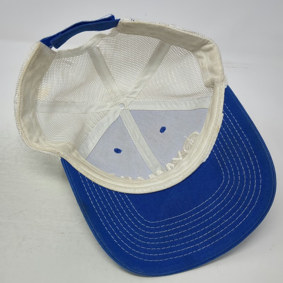 Yamaha Blue One Size Baseball Cap Mesh Trucker Hat Embroidered Logo Racing White
