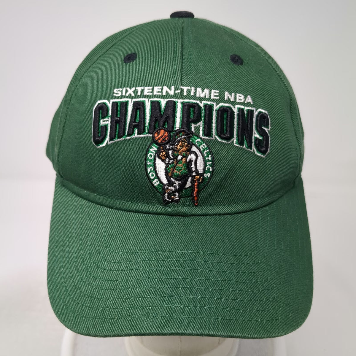 NBA Boston Celtics Green One Size Cap 16-Time Champions Back Years Embroidery