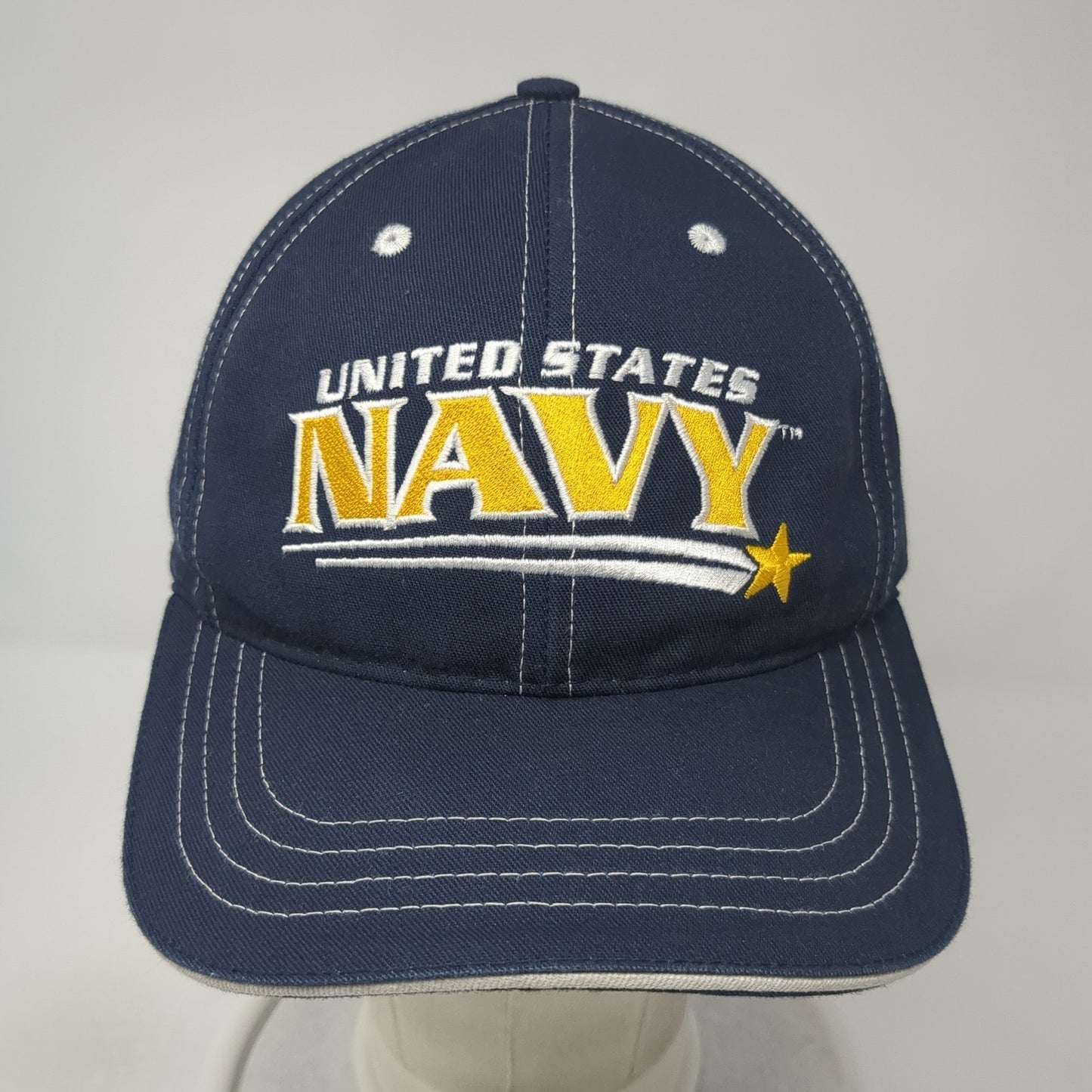 United States Navy Baseball Cap Blue One Size Adjustable Embroidered Patriotic