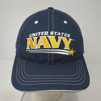 United States Navy Baseball Cap Blue One Size Adjustable Embroidered Patriotic
