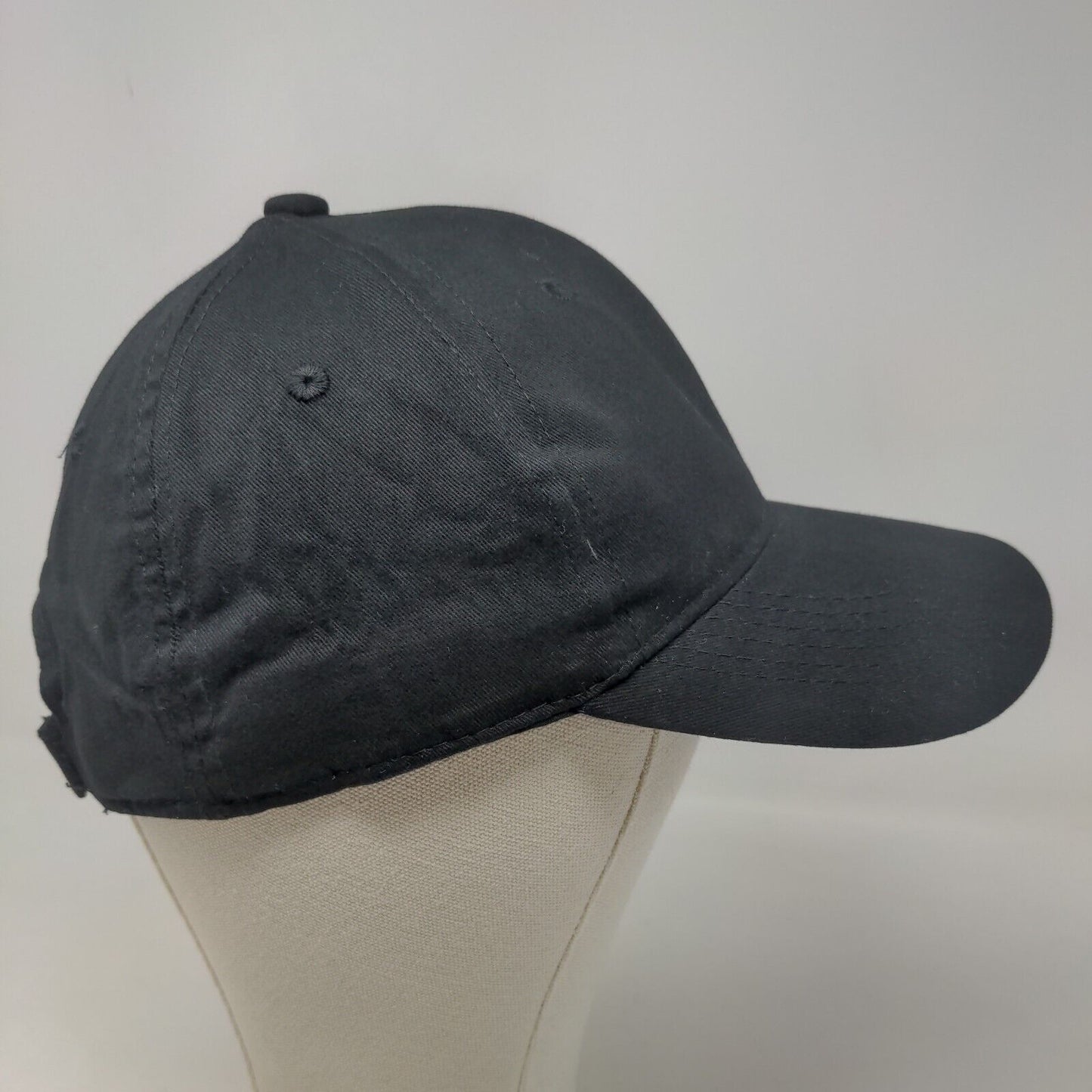 George Men's Strapback Hat Black Size OS Blank Adjustable Vent Holes