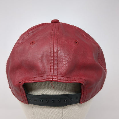 The Flash Snapback Hat Red One Size Adjustable Faux Leather 6 Panel DC Comics