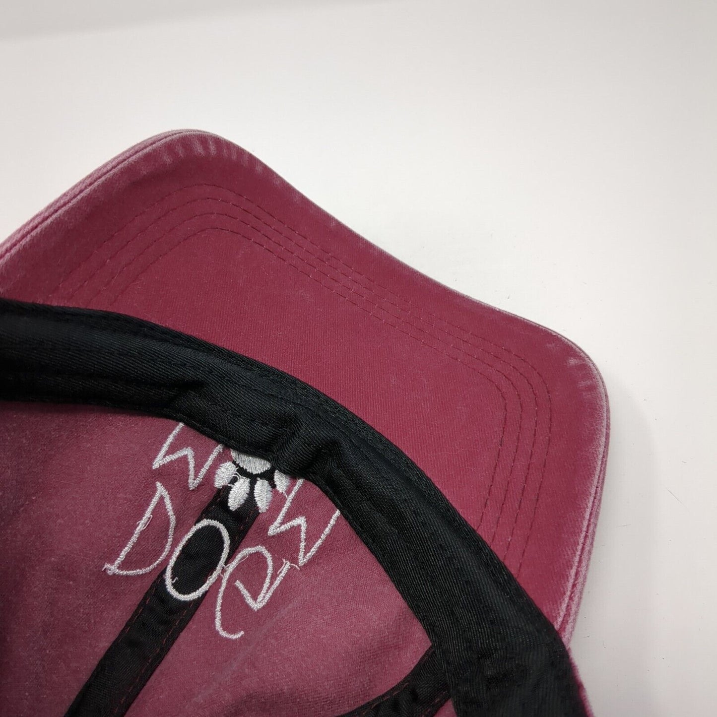 Dog Mom Slideback Hat Red One Size Embroidered Paw David And Young