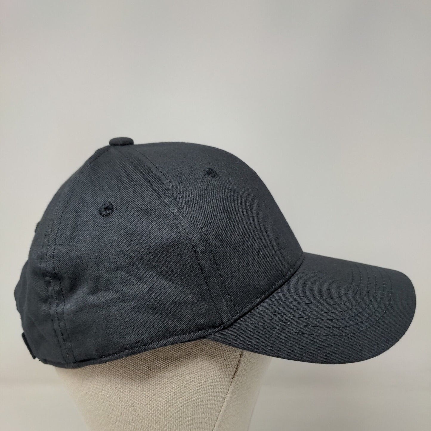 George Strapback Hat Gray One Size Adjustable Vented Holes 6 Panel Blank