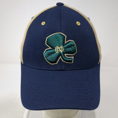 Notre Dame Fighting Irish NCAA Blue Gold One Size Cap Mascot One Fit Shamrock