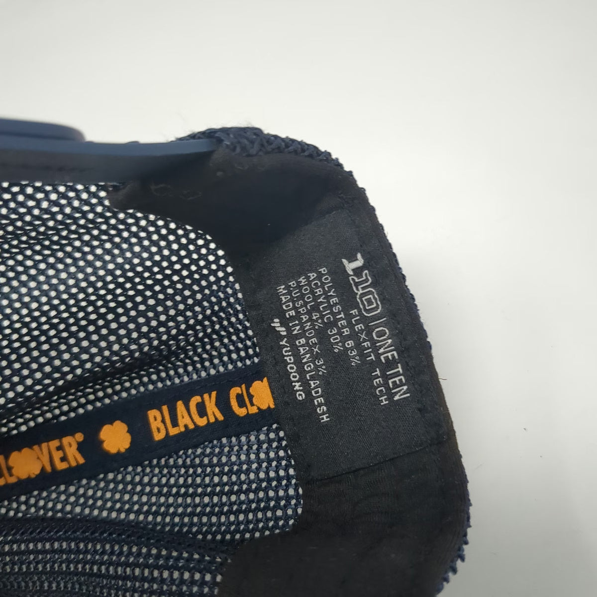 Black Clover Trucker Hat Blue One Size Live Lucky Mesh Snapback Mountains Patch