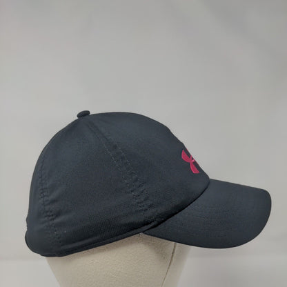 Under Armour Women's Slideback Hat Black OSFA Adjustable Embroidered 6 Panel