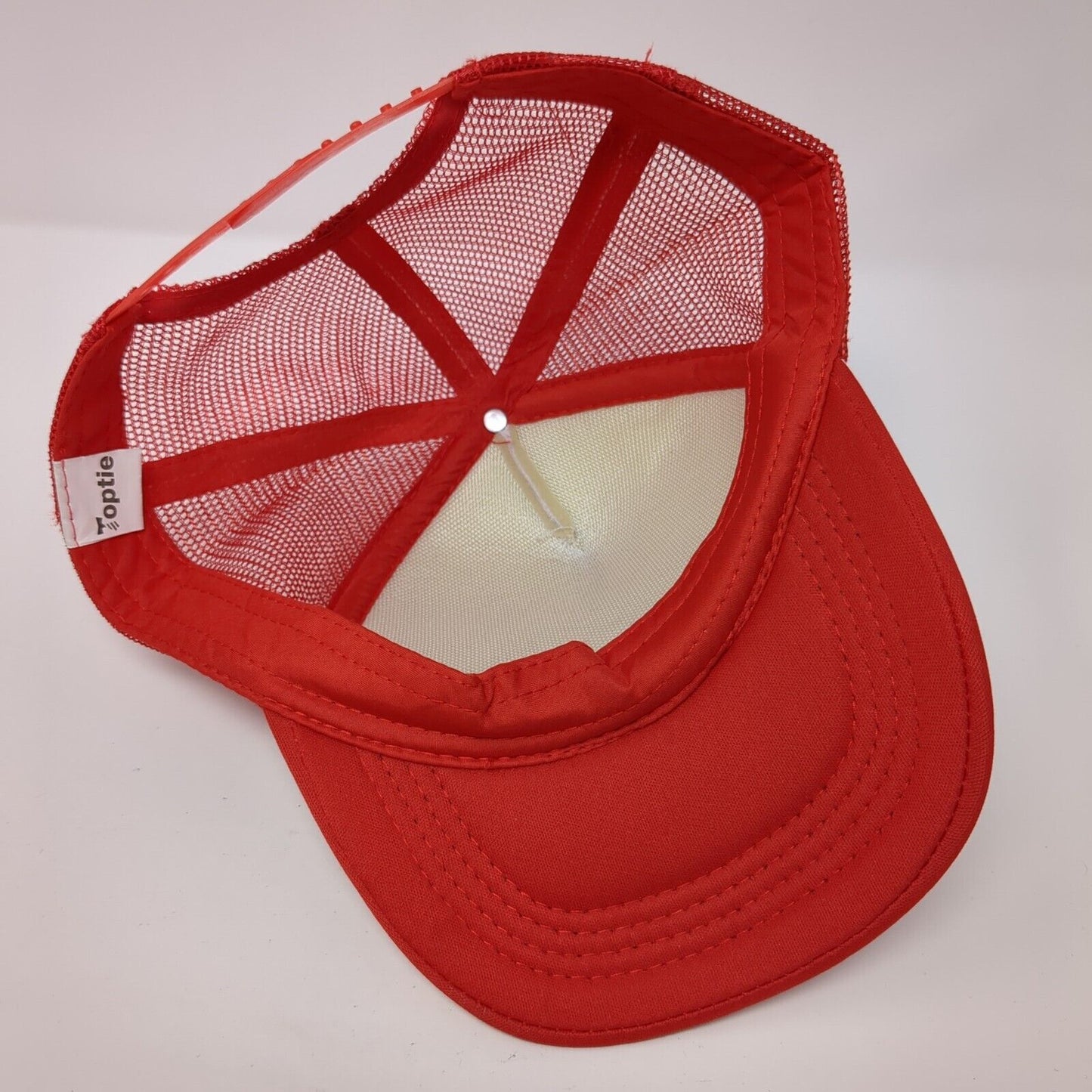 Toptie Snapback Mesh Back Trucker Hat Red One Size Colorblock Blank