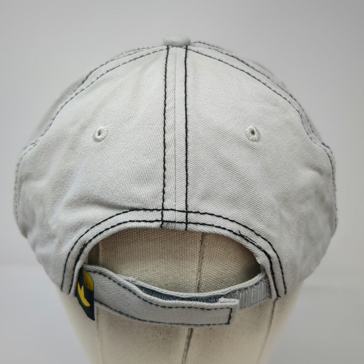 Simplot Baseball Cap Gray One Size Strapback Cotton Embroidered Logo Hat Stitch