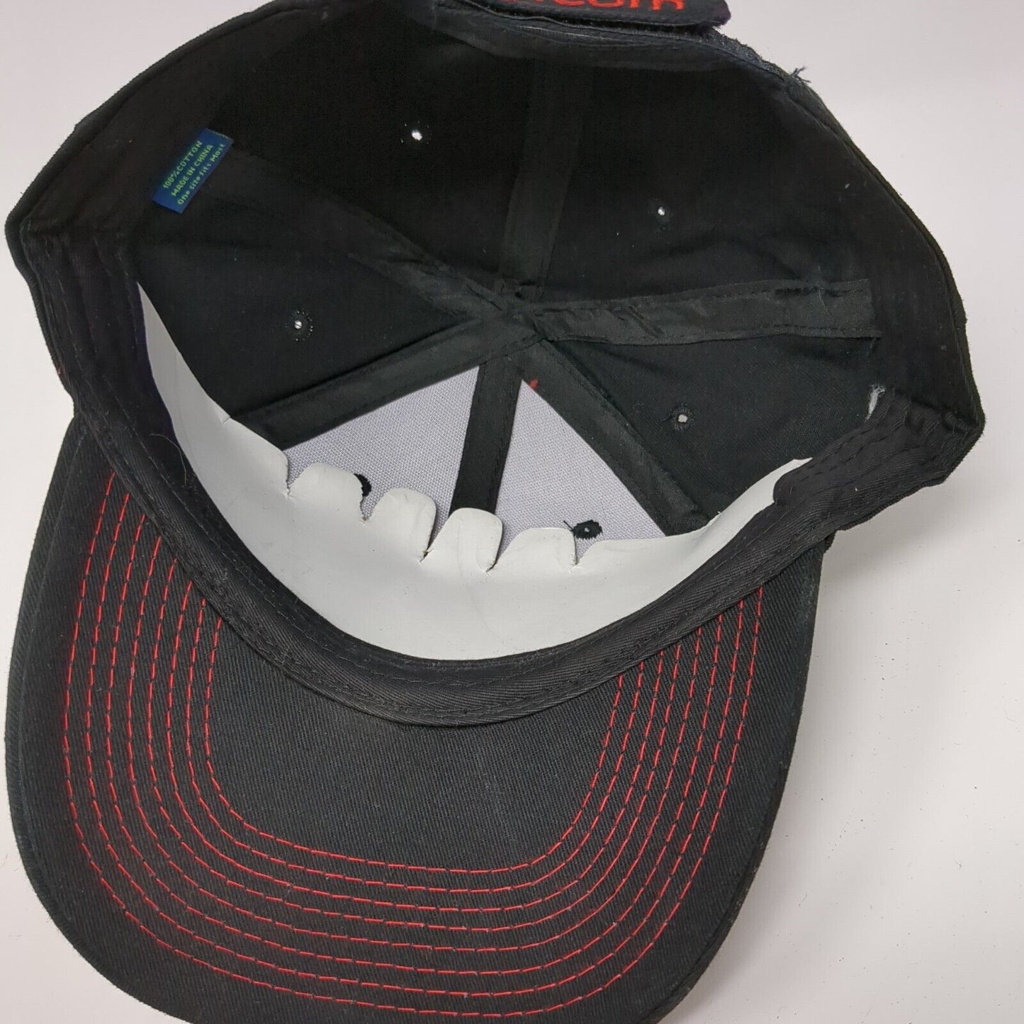 SCCY Strapback Hat Black One Size Adjustable Embroidered Patriotic Cotton