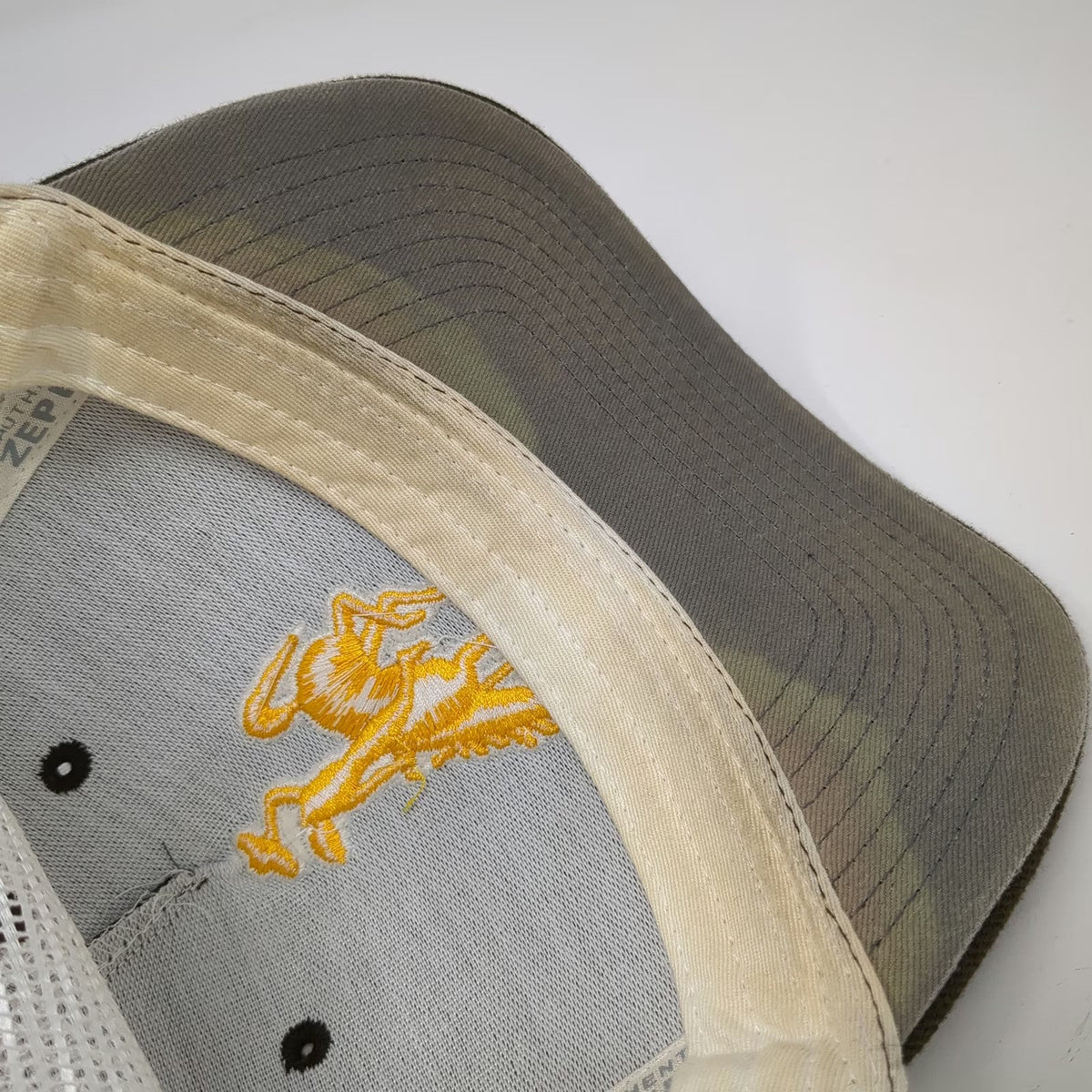Wyoming Cowboys NCAA Zephyr Trucker Hat Brown White Yellow OSFM Snapback Mesh