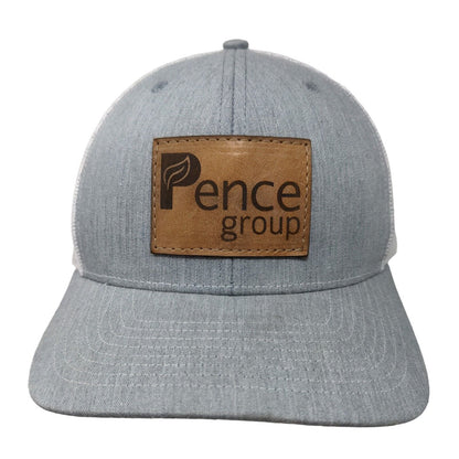 Richardson Style 112 Men's Snapback Mesh Back Trucker Hat Gray Pence Group Logo