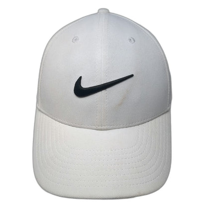Nike Baseball Cap White L Strapback Dri-FIT Embroidered Swoosh Adjustable Hat