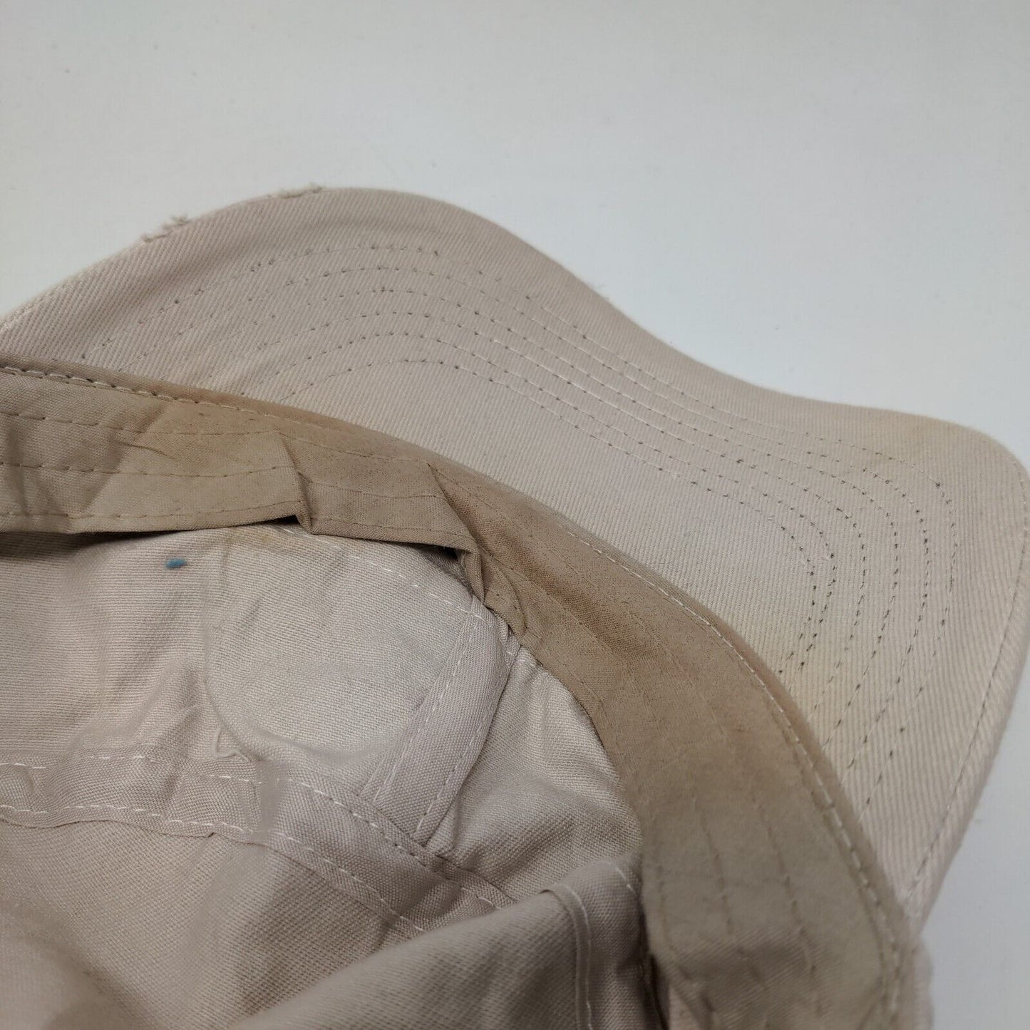 Unbranded Slideback Cadet Army Cap Hat Tan One Size Beaded Bow