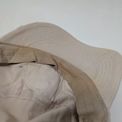 Unbranded Slideback Cadet Army Cap Hat Tan One Size Beaded Bow