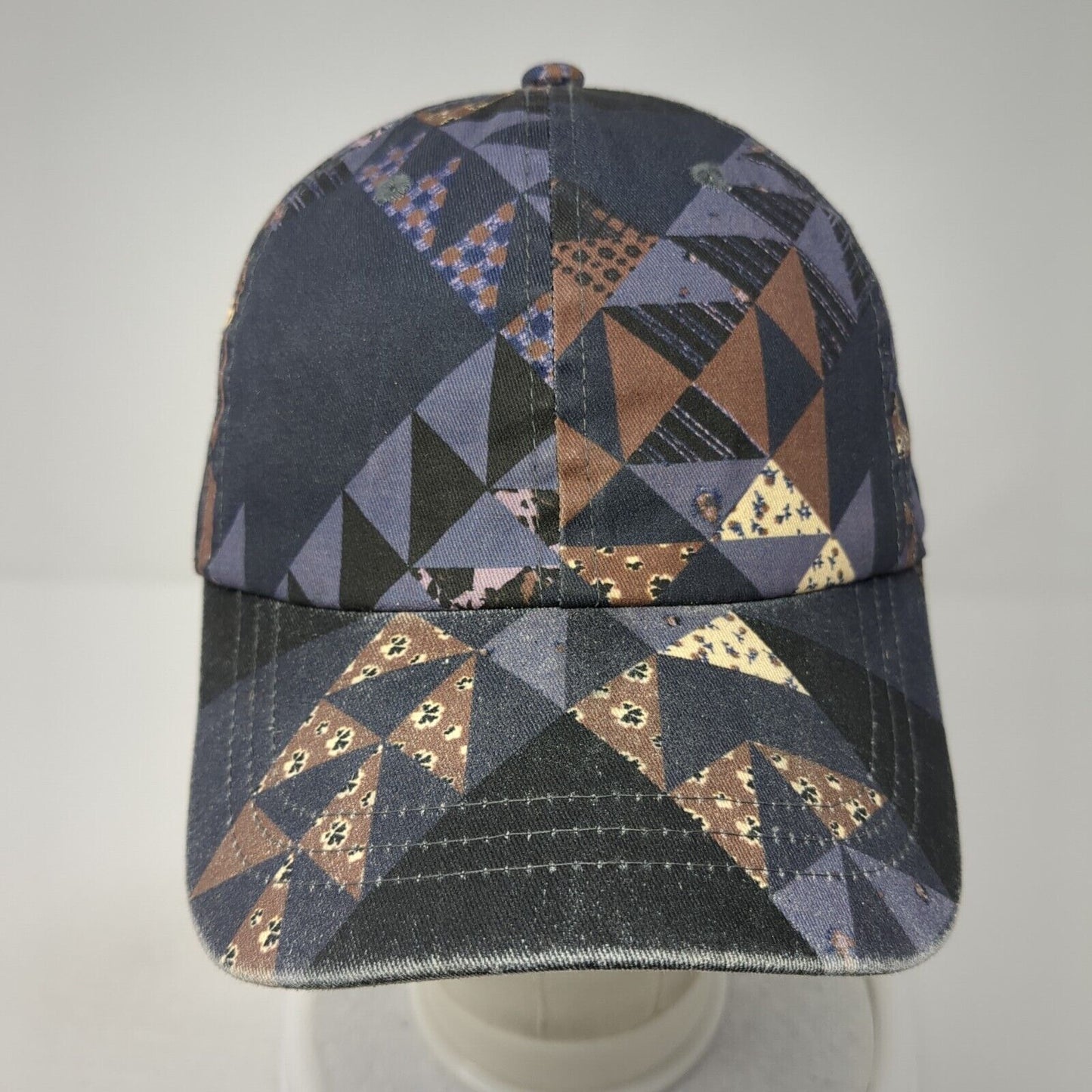 Universal Thread Slideback Hat Multicolor OS Adjustable Patchwork 6 Panel Cotton