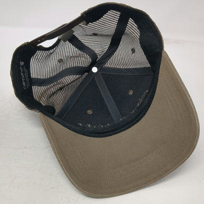 Carhartt Trucker Hat Green One Size Mesh Back Snapback Embroidered Logo Workwear