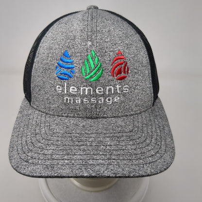 Elements Massage Snapback Trucker Hat Gray S Embroidered Mesh Back Richardson