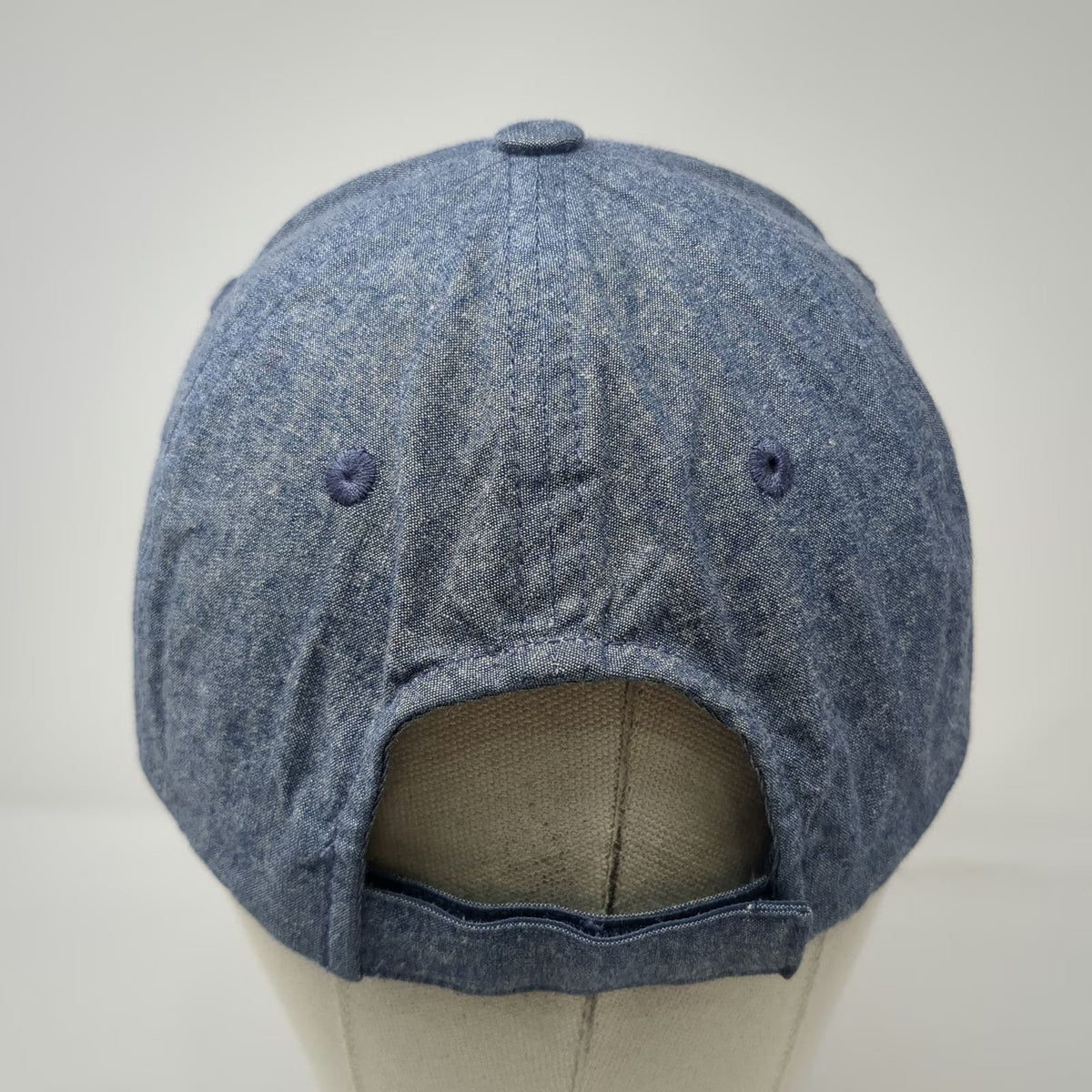 Hat Attack Baseball Cap Blue One Size Strapback Solid Curved Bill Cotton Hat