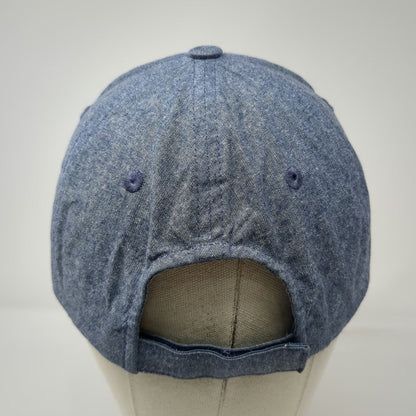 Hat Attack Baseball Cap Blue One Size Strapback Solid Curved Bill Cotton Hat