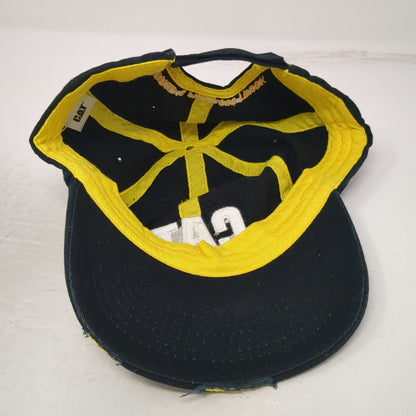 Caterpillar Baseball Cap Black Yellow One Size World's 785 Truck Simplot Hat