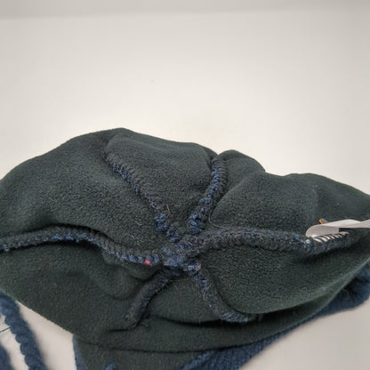 Unbranded Knit Beanie Hat Blue One Size Fair Isle Braided Lined
