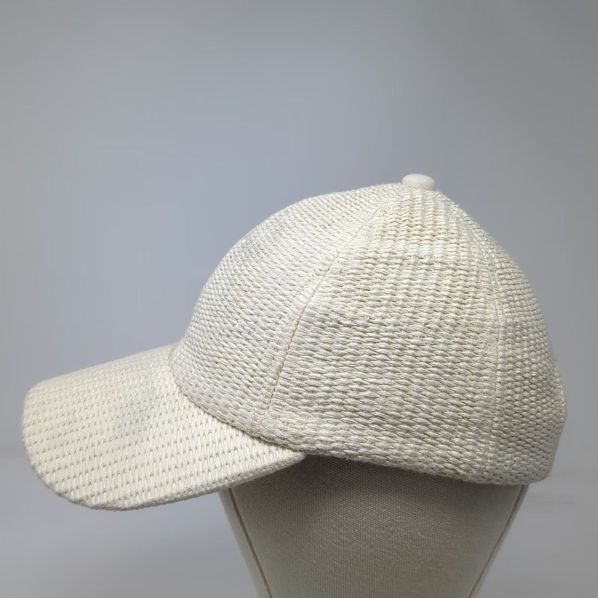 Sonoma Baseball Cap Beige One Size Woven Straw Texture Slideback Strap Hat