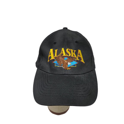 Alaska Dockside Traders Slideback Hat New With Tags Black Embroidered Eagle