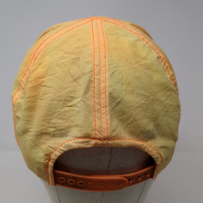 Quail Unlimited Yellow Orange Nylon 5 Panel Cap Rope Snapback OS Embroidered Hat