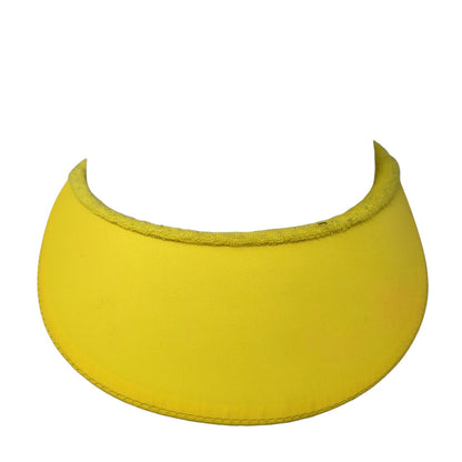 Unbranded Sun Visor Golf Hat Yellow One Size Adjustable Clip Wide Brim Blank