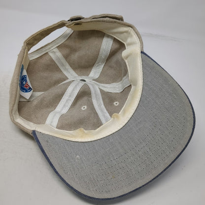 Twins Enterprise NFL Baseball Hat Beige Blue Patriots Football Weekly Vintage
