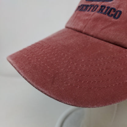 San Juan Puerto Rico Est. 1493 Slideback Hat Red OSFA Embroidered Ben Kaufman