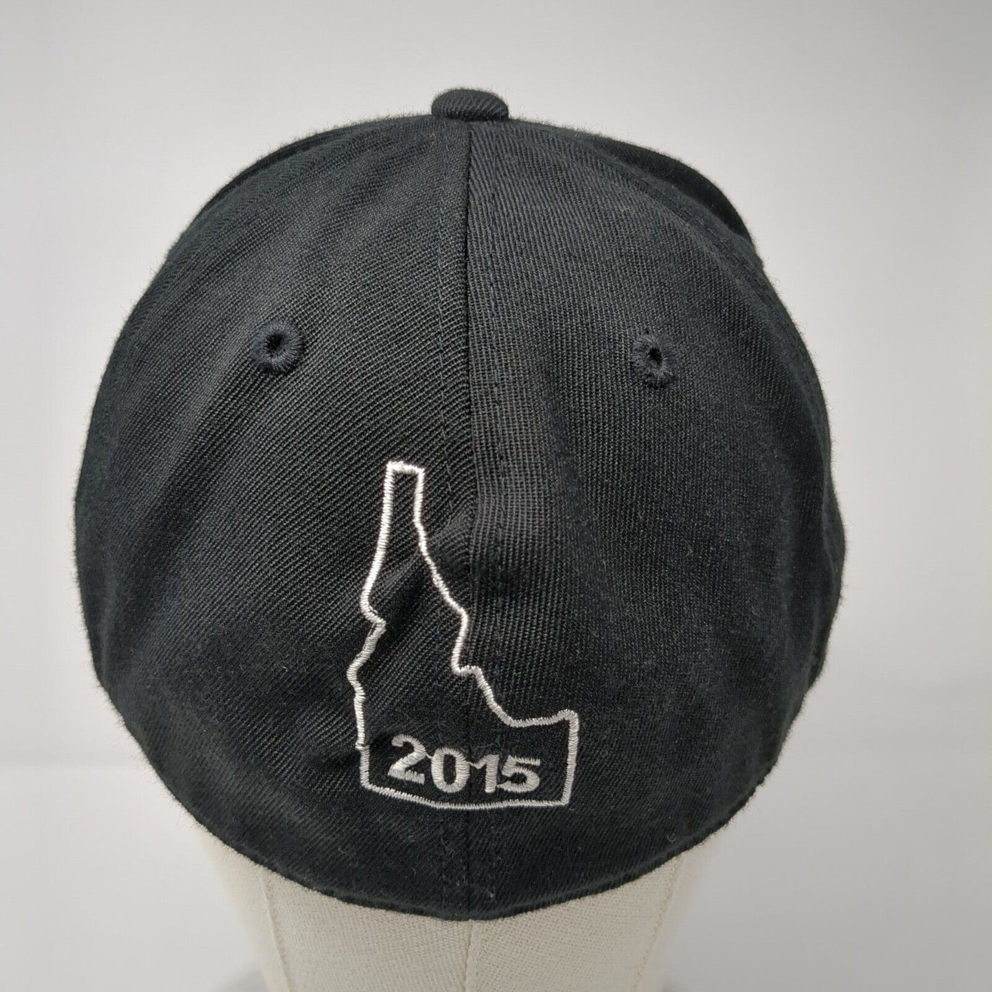 Idaho 2015 Fitted Hat Black 7 1/4-7 5/8 Embroidered Vented Holes 6 Panel Blank