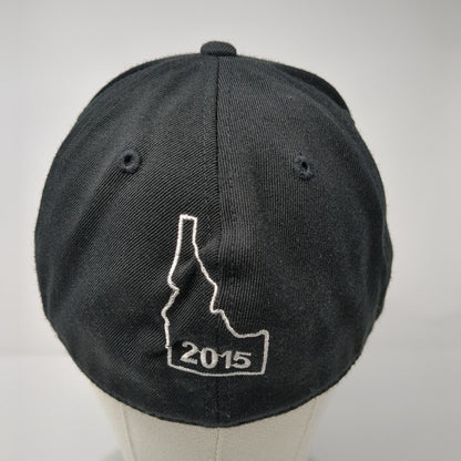 Idaho 2015 Fitted Hat Black 7 1/4-7 5/8 Embroidered Vented Holes 6 Panel Blank