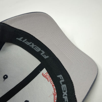 Port Authority Baseball Cap Gray XL Flexfit Mesh Twisted District Logo Hat