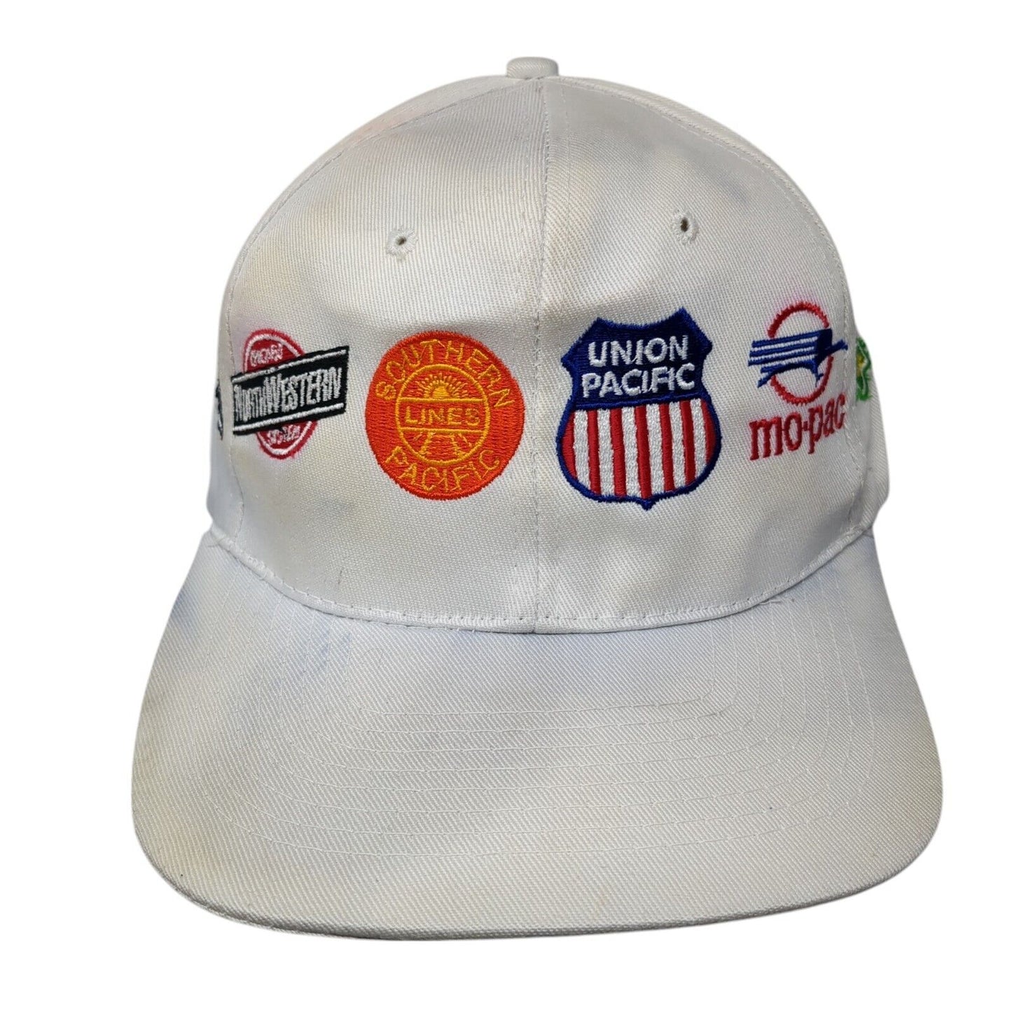 Union Pacific Snapback Hat White One Size Adjustable Embroidered