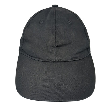 Unbranded Strapback Hat Black One Size Solid Blank Vent Holes Outdoor
