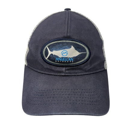 Magellan Outdoors Snapback Mesh Back Trucker Hat Blue One Size Fish